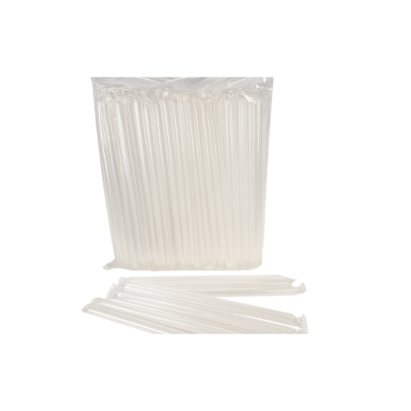 Słomki plastikowe przezroczyste 12x230mm 100 szt